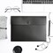 5 Pieces A4 Envelopes Folders for Paperwork Plastic Wallets (Black)